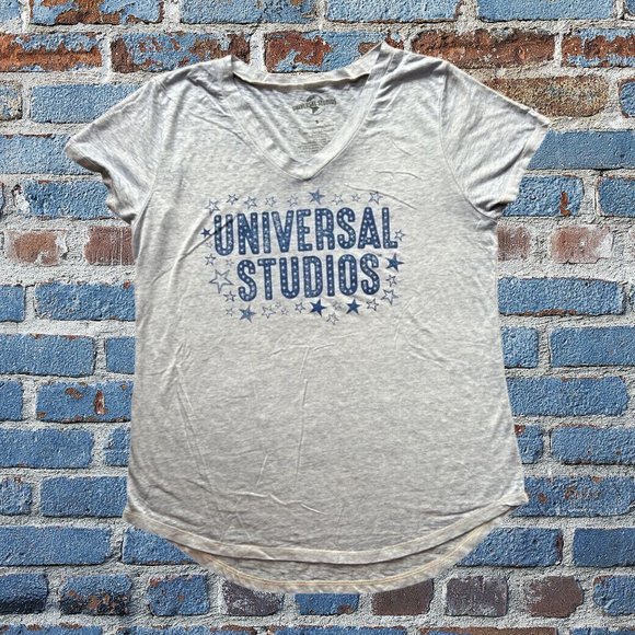 Universal Studios T-Shirt Women's S Blue Short Sleeve Round Hem Embellished New - Picture 1 of 7